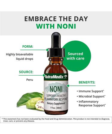 NutraMedix Noni Plant Drops - Immune System Support with Mulberry Extract - 1oz Liquid - Buy Online on GoSupps.com