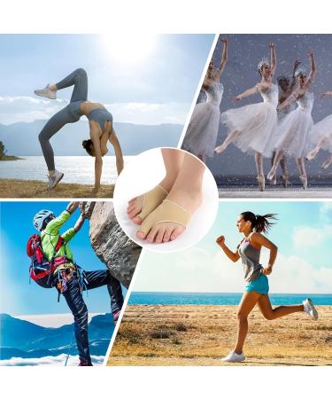 MxTimwan Hallux Valgus Socks - 2 Pairs for Toe Pain Relief | Beige Correction & Foot Comfort | Unisex Size L - Buy Online on GoSupps.com