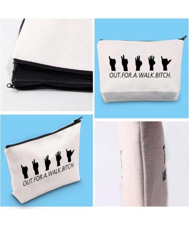 Buffy TV Show Inspired 'Out For A Walk Bitch' Zip Pocket Make-Up Bag Perfect for Vampire Fans | Free International Shipping - Buy Online on GoSupps.com