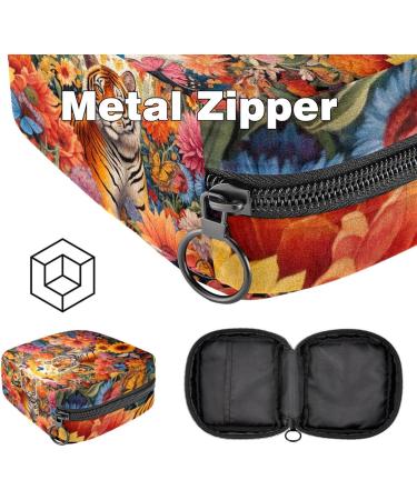 Large Capacity Storage Bag for Women's Bandages & Menstrual Cup - Colorful Skull Pattern - Travel Organizer - Makeup Storage (Pack of 1) - Buy Online on GoSupps.com