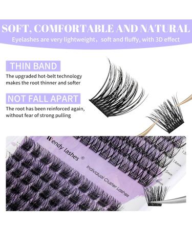 Individual Lashes 0.07mm Cluster D Curl 12-16mm Mixed Long Reusable Soft Wispy DIY Lash Extensions - Buy Online on GoSupps.com