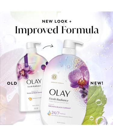 Olay Body Wash for Women Fresh Radiance 24/7 Skin-Loving Freshness Visibly Radiant Plant Based Cleansers Vitamin B3 & Antioxidant Blend For All Skin Types Orchid & Black Currant Scent 35 fl oz - Buy Online on GoSupps.com
