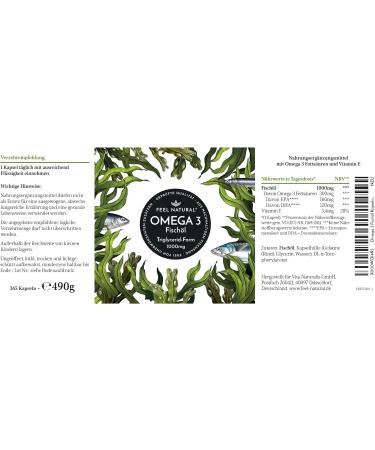 Omega 3 Capsules - 1000mg Fish Oil with EPA & DHA - 365 High-Dose Essentials for Optimal Health - Sustainable & Additive-Free - Annual Supply - Buy Online on GoSupps.com