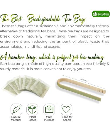 Lavendium Premium 30 Spearmint Tea Bags 100% Natural & Pure from Spearmint Leaves. Loose Leaf Spearmint Herbal Tea. Made with Natural Material Tea Bags. No Sugar No Caffeine No Gluten Vegan. - Buy Online on GoSupps.com