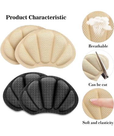 WLLHYF Heel Grips Liner Cushions - 4 Pairs, Prevent Skin Rubbing and Blisters, Ideal for Loose High Heel and Sports Shoes - Buy Online on GoSupps.com