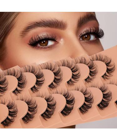 Cluster Natural Lashes D Curl Wispy Individual Strips False Eyelashes - Eefofnn DIY Lash Extensions Multipack - Buy Online on GoSupps.com