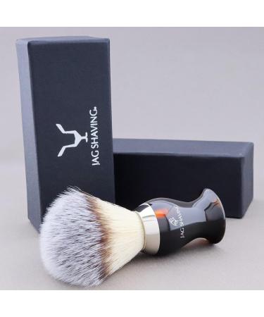 Jag Shaving Men's Synthetic Silvertip Shaving Brush - Ergonomic Red & Black Design for Ultimate Comfort - International Shipping Available - Buy Online on GoSupps.com
