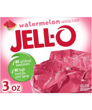 Jell-O Watermelon Gelatin Dessert Mix (24 ct Pack, 3 oz Boxes)