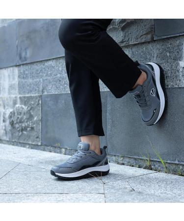 AOV Women's Walking Orthotic Shoes - Lightweight Breathable Sneakers with Arch Support for Running & Gym Workouts - Size 10 Black/Gray - Buy Online on GoSupps.com