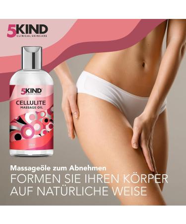 5Kind Anti Cellulite Massage Oil 250ml - Revitalise and Firm Skin - Slimming Body Oil - Buy Online on GoSupps.com