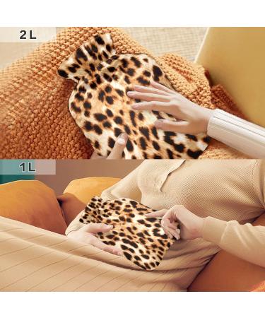 Shop Leopard Print 2L Hot Water Bottle | Cozy Pain Relief & Winter Hand Feet Warmer - Buy Online on GoSupps.com