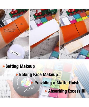 UCANBE Athena Face Body Paint Oil Palette + Translucent Setting Powder + 10PCS Brushes Set - Professional Non Toxic Face Painting Kit for Halloween SFX Cosplay Makeup - Buy Online on GoSupps.com