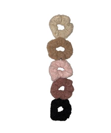 AMMARA 5 Pack Teddy Scrunchies - Premium Sherpa Elastic Hair Bands for Girls & Women (5 Colors) - Buy Online on GoSupps.com