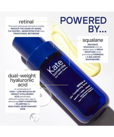 Kate Somerville Breakout Dream Team: EradiKate 3% Sulfur Daily Foaming Cleanser Acne Treatment 4 oz. and Mega-A Skin Transforming Anti-Aging Serum with Retinal 1 oz. - Buy Online on GoSupps.com