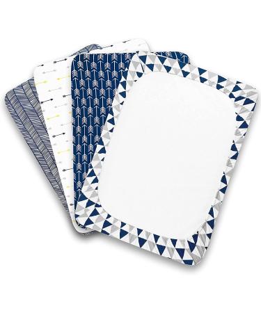 Pack n Play Sheets 4 Pack - 100% Super Soft Jersey Knit Cotton - Portable Playard & Mini Crib Mattress Sheets - Fitted Play Yard Sheets for Boys & Girls - Buy Online on GoSupps.com