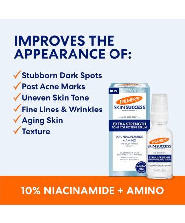Palmer's Skin Success Extra Strength Face Serum - Dark Spot Corrector for Discoloration & Age Spots | 1.0 Fl Oz - International Shipping Available - Buy Online on GoSupps.com
