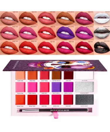 Generisch Lip gloss palette makeup lipstick waterproof 18-color palette for women long-lasting soft and creamy texture for dates collection