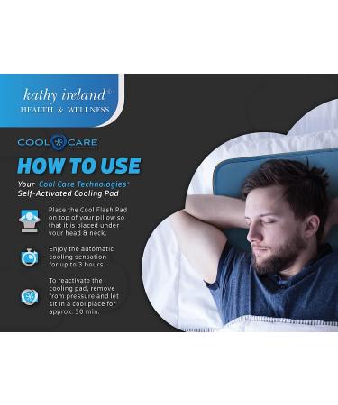 Kathy Ireland Health and Wellness Pillow Cooling Pad | Pressure-Activated | Recharges Automatically | Instant & Long-Lasting Relief | Ideal for Sleep & Exercise - Buy Online on GoSupps.com