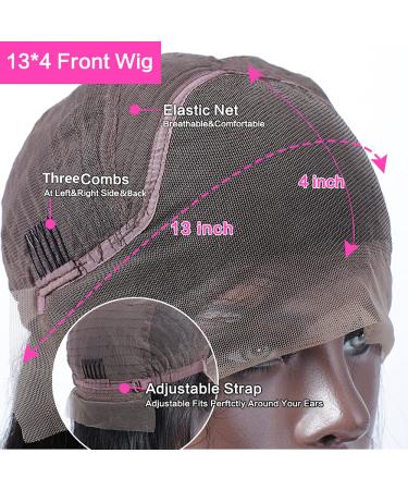 26 Inch Body Wave Lace Front Wig Human Hair | Pre-plucked 13x4 Frontal Wig for Women | Transparent Lace Front Wig with Baby Hair | Brazilian Virgin Hair | 150% Density | Natural Black - Buy Online on GoSupps.com