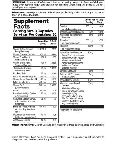 Solaray Women's Golden Multivitamin - 90 Capsules | Daily Essential Vitamins for Women - Buy Online on GoSupps.com