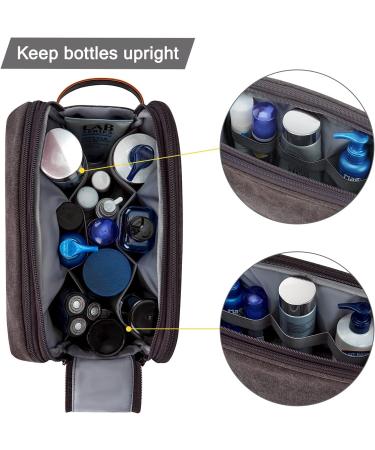 Men's Travel Toiletry Bag - BAGSMART Organizer Dopp Kit, Water-Resistant Shaving Bag, Large Grey Canvas - Large Size - Buy Online on GoSupps.com