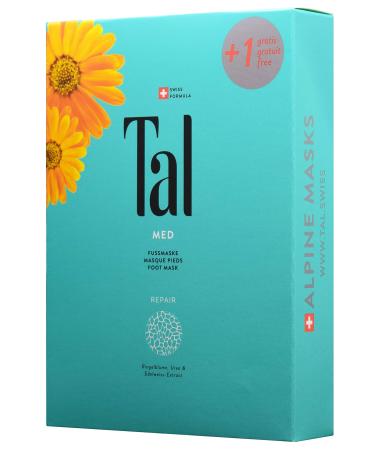 Tal med foot mask Repair 6-pack regenerated and cares for dry feet in 20 minutes with anti-inflammatory nozzle extract deep-effective mask in sock shape