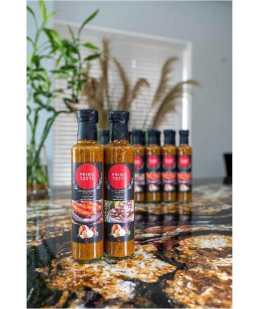 Defence Prime Taste - Rich BBQ Red Meat Marinade Sauce - Lamb/Beef Meat or Vegetables - Vegetarian Sauce - Fresh Ingredients - 250g Barbecue 250 g (Pack of 1) - Buy Online on GoSupps.com