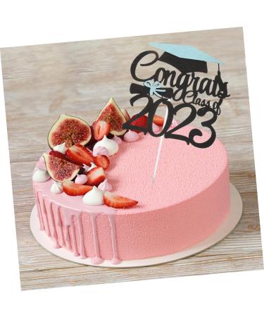 COLLBATH Graduation Cap Cake Decorations 6pcs 2023 ating diploma cupcake toppers congrats grad cake topper custom cupcake toppers graduation cupcake toppers 2023 party supplies paper cup Blue 15x14.3cm - Buy Online on GoSupps.com