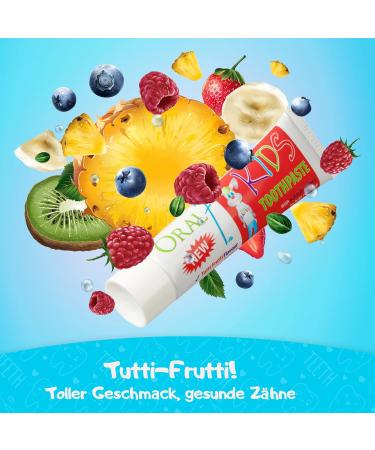 Oral7 Kids Toothpaste - Enzymes from Breast Milk for Less Decay | Free Toothbrush | Tasty Tutti Frutti Flavor | Age 2+ - Buy Online on GoSupps.com