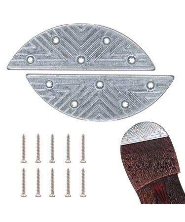 Metal Heel Plates 1 Pairs Sole Repair Kit with Screw Nails Shoes Heel Taps Tips Repair Pad for Shoes and Boot