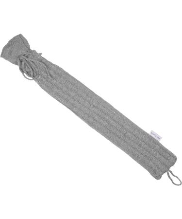 Scent and Soul Luxury Long Hot Water Bottle | Super Soft Cover | Natural Rubber | BPA Free | Pain Relief for Aches and Injuries | Knitted Grey - Buy Online on GoSupps.com
