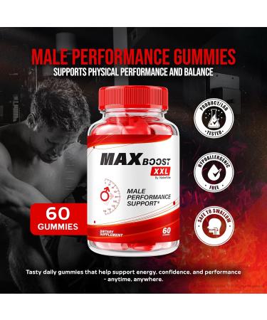 NutraVibe (2 Pack) Max Boost XXL Gummies - Max Boost Plus Gluco Control MaxBost XL Potent Blend to Help Support Stamina Energy & Performance | Delicious Easy-to-Chew Daily Formula (120 Gummies) - Buy Online on GoSupps.com