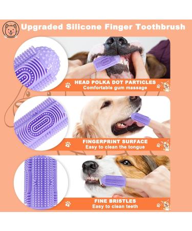 Dog Toothbrush Set - 4 Silicone Finger Brushes for Dogs & Cats | Dental Care & Fresh Breath | Reusable with Storage Box (2 Green + 2 Pink) - Buy Online on GoSupps.com