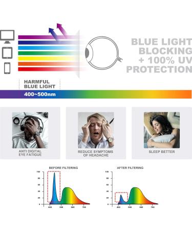 Miyui Japan Blue Light Blocking Reading Glasses for Women & Men - Slim Tube Readers - 2.0x Magnification - Buy Online on GoSupps.com