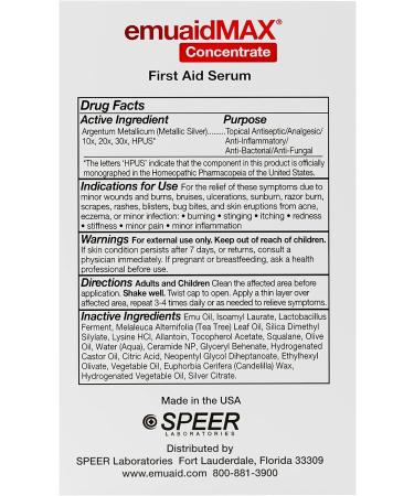 EMUAIDMAX Concentrate 1oz: First Aid Serum for Psoriasis, Eczema, Nail Fungus & More - Buy Online on GoSupps.com