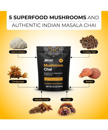 Mushroom Chai (90 Servings) + Mushroom Hot Chocolate - Buy Online on GoSupps.com