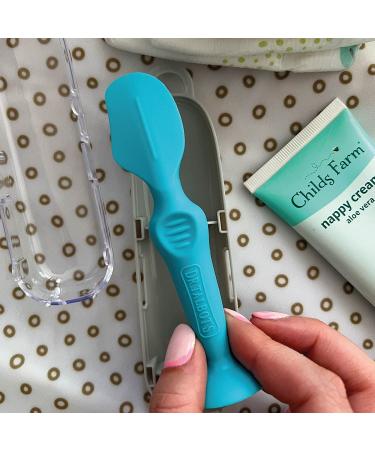 Dr. Talbot's Diaper Cream Silicone Brush with Suction Base & Hygienic Case - Aqua, Mini Size - Buy Online on GoSupps.com