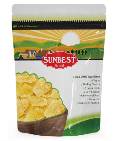 Sunbest Natural Dried Ginger, Sliced, Crystallized, Non-GMO, Vegan, Kosher, 2.5 Lbs. 2.5 Pound (Pack of 1)