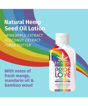 Hempz Passion Fruit Pride Love Limited Edition Body Lotion - Shea Butter, Aloe, Lavender Extract, Hemp Seed Oil - Travel Size - Buy Online on GoSupps.com