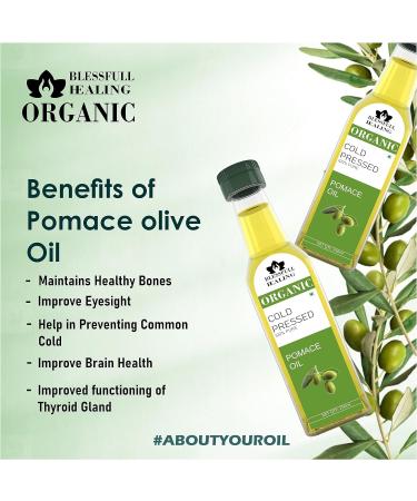 Blessfull Healing Cold Pressed Pomace Oil for Healthy Cooking Skin Glow 250 ml / 8.45 fl oz Pack of 1 - Buy Online on GoSupps.com