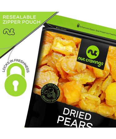 Sun Dried California Pears - 16oz Resealable Bag, No Sugar Added - Sweet Dehydrated Fruit Snack, Healthy & Vegan - Kosher Certified 16 Ounce - Buy Online on GoSupps.com