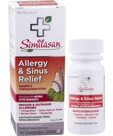 Similasan Allergy & Sinus Relief 60 ct - Natural Relief for Allergies and Sinus Congestion - Buy Online on GoSupps.com
