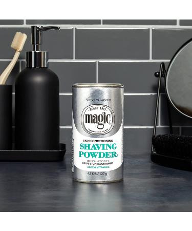SoftSheen-Carson Magic Razorless Shaving Powder for Men with Vitamin E and Aloe - Depilatory for Black Men - Helps Prevent Razor Bumps - 4.5 oz - Buy Online on GoSupps.com