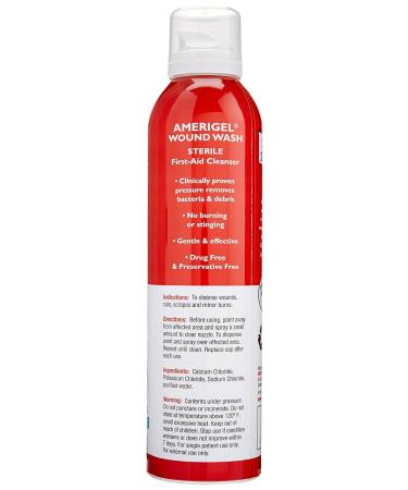 AMERIGEL Saline Wound Wash 7.1 Oz - Advanced First Aid Cleansing Solution - Buy Online on GoSupps.com