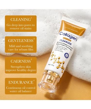 Collagen face wash sets for women 13 Pcs Skin Care Set Facial Kit with Facial Cleanser Toner Eye Cream Face Serum Face Cream Face Mask Eye Mask Collagen-13 - Buy Online on GoSupps.com