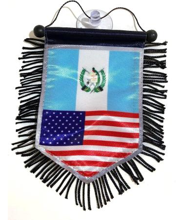 Guatemala American mini banner sports flag for car and home decoration door window wall small flag hanging decor accessories sticks to glass quick easy (Guatemala USA 01) - Buy Online on GoSupps.com