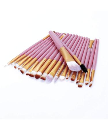 Premium 20-Piece Makeup Brush Set - Synthetic Hair Eye & Face Brushes | Pink Gold Luxury Beauty Tools - Buy Online on GoSupps.com