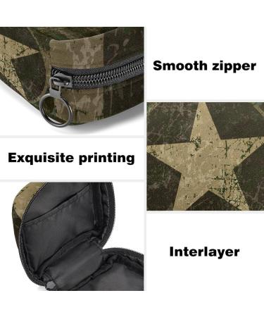 Menstruation Pad Bag with Zipper | Women's Tampon Collection Bag | Military & American Flag Designs - Buy Online on GoSupps.com