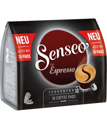 Senseo Type Espresso Coffee Sachets Aromatic and Strong Roasted Coffee Coffee 16 Sachets - Buy Online on GoSupps.com