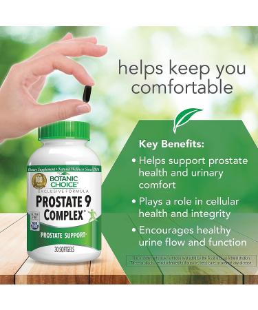 Botanic Choice Prostate 9 Complex - Advanced Prostate Health Supplement for Men - 30 Softgels - Buy Online on GoSupps.com